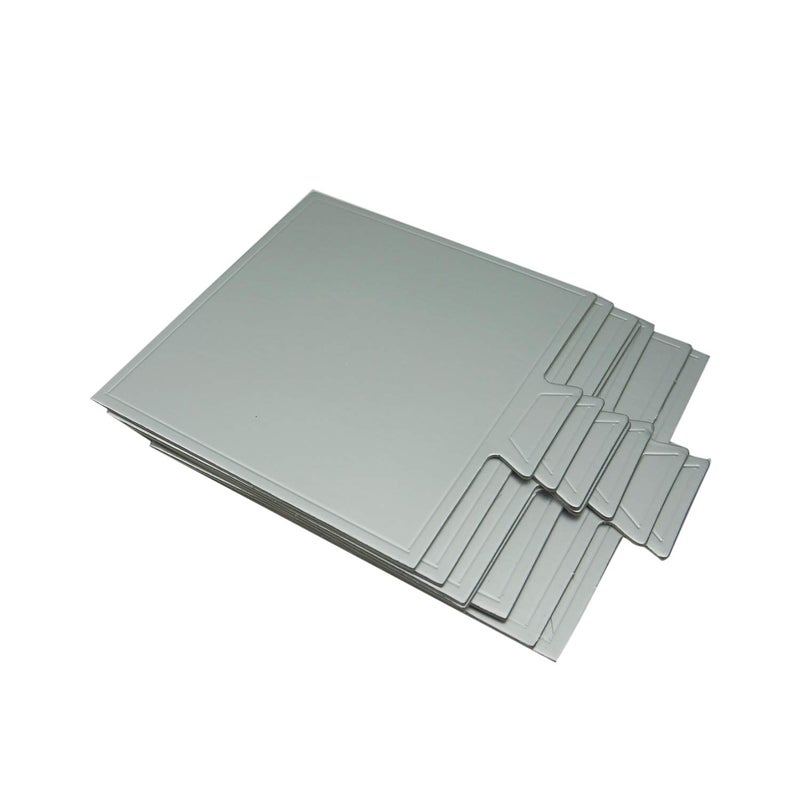 Proshopping 100 pcs 3.54"x3.54" Mini Cake Boards, Small Square Silver Mousse Cake Cardboard Set, Cupcake Cake Base, Dessert Displays Tray, Disposable Paper Coasters - for Wedding Party Cake Pastry Cup - Image 4